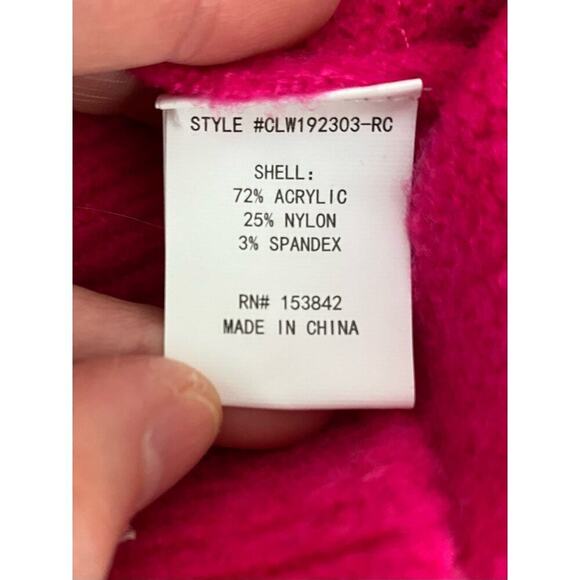 Code X Mode Women's Size M Hot Pink Yellow SUNSHINE Crew Neck Sweater - Picture 3 of 5